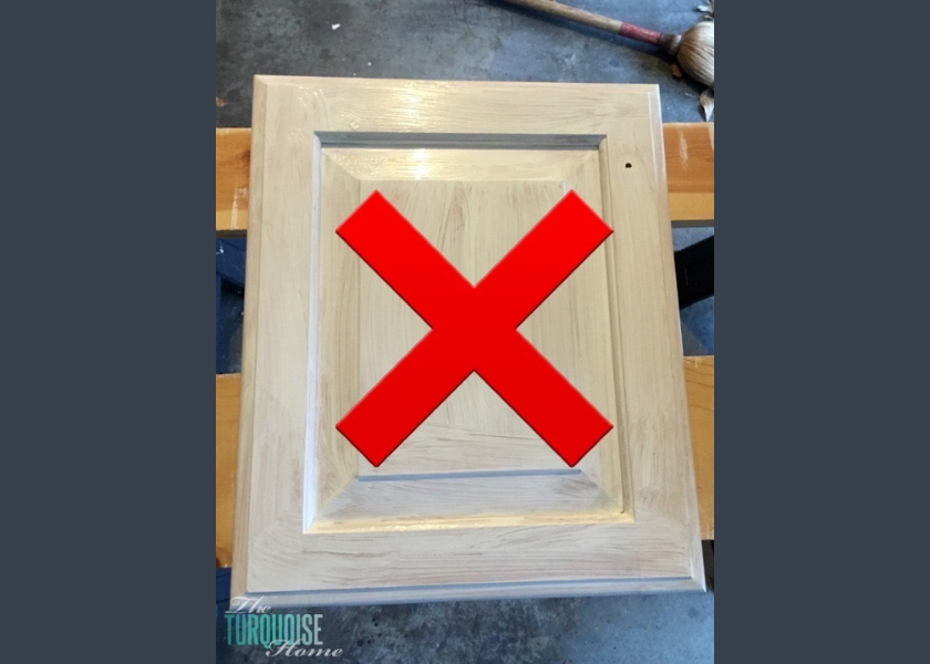 Cabinet door with an "x" over it